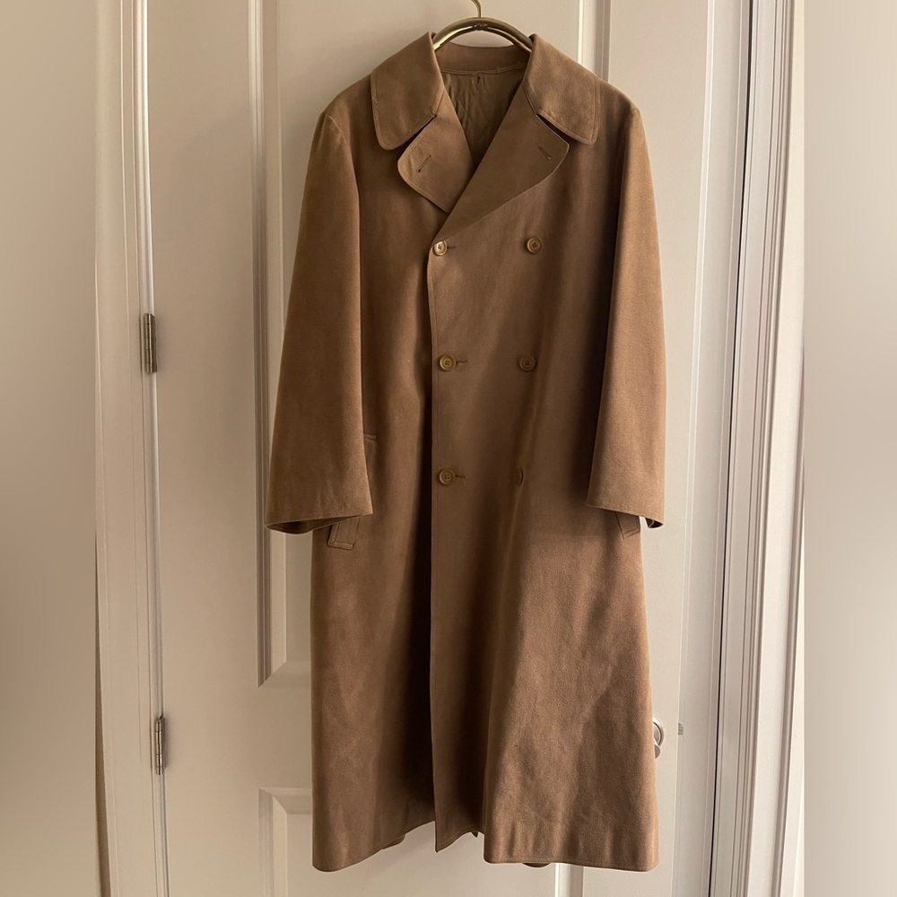 Vintage Halston Suede Overcoat